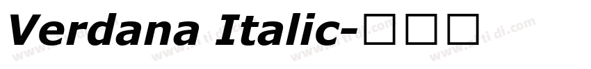 Verdana Italic字体转换 Verdana Italic字体转换